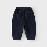 Dave&Bella Toddler Boys Casual Loose Fit Denim Blue Long Jeans