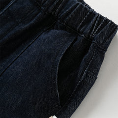 Dave&Bella Boys Autumn Casual Loose Fit Denim Blue Trousers