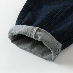 Dave&Bella Boys Autumn Casual Loose Fit Denim Blue Trousers