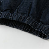 Dave&Bella Toddler Boys Casual Loose Fit Denim Blue Long Jeans