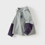 Dave&Bella Toddler Boys Grey Long Sleeve Formal Polos