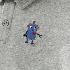Dave&Bella Toddler Boys Autumn Grey Formal Polo Shirts Tops