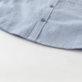 Dave&Bella Toddler Boys Blue Plaid Cotton College-style Shirts Tops