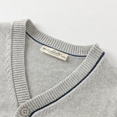 Dave&Bella Toddler Boys Autumn Grey Cotton Cardigans Coat