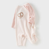 Dave&Bella Newborn Girls/Boys Cotton Pink/Blue Indoor Baby One-Pieces Romper