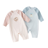 Dave&Bella Newborn Girls/Boys Cotton Pink/Blue Indoor Baby One-Pieces Romper