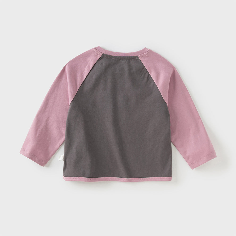 Dave&Bella Toddler Girls Everyday Cotton Grey T-shirts Tops