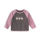 Dave&Bella Toddler Girls Everyday Cotton Grey T-shirts Tops