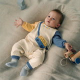 Dave&Bella Baby Boys Beige Soft Cotton Bodysuits Romper
