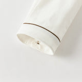 Dave&Bella Toddler Boys White Cotton Formal College-style Shirt Top