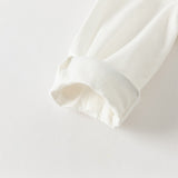 Dave&Bella Toddler Boys White Cotton Formal College-style Shirt Top