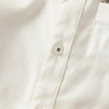 Dave&Bella Toddler Boys White Cotton Formal College-style Shirt Top