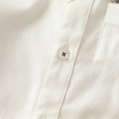 Dave&Bella Boys Autumn White Cotton Formal College-style Shirt Top