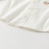 Dave&Bella Toddler Boys White Cotton Formal College-style Shirt Top