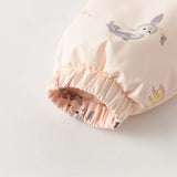 Dave&Bella Toddler Girls Pink Animal Print Hooded Outwear Fleece Coat
