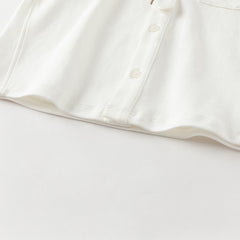 Dave&Bella Boys Autumn College Style Cotton Beige Shirt Top