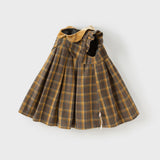 Dave&Bella Toddler Girls Classic Yellow Green Plaid Sleeveless Party Dress
