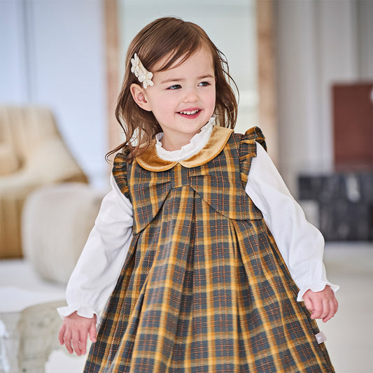 Dave&Bella Toddler Girls Winter Classic Plaid Sleeveless Party Dress