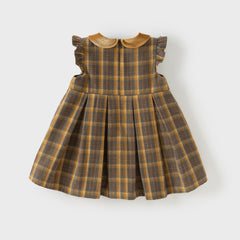 Dave&Bella Toddler Girls Winter Classic Plaid Sleeveless Party Dress