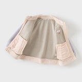 Dave&Bella Toddler Girls/Boys Apricot/Blue Fleece Coat Long Pants Outfit Sets