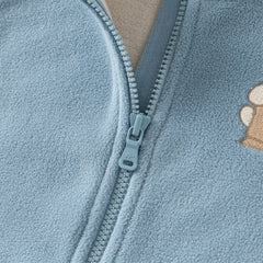 Dave&Bella Girls/Boys Autumn Apricot/Blue Fleece Coat Long Pants Outfit Sets