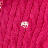 Dave&Bella Kids Girls/Boys Rose/Camel Cotton Hooded Knit Sweater Coat