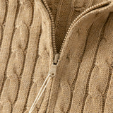 Dave&Bella Kids Girls/Boys Rose/Camel Cotton Hooded Knit Sweater Coat