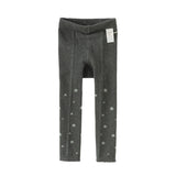 Dave&Bella Toddler Girls Grey Star Print Activity Footless Leggings