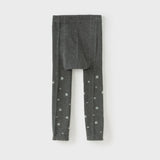 Dave&Bella Toddler Girls Grey Star Print Activity Footless Leggings
