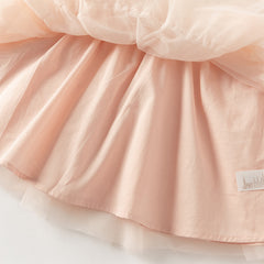 Dave&Bella Toddler Girls Winter Charming Pink Soft Knit Sweater Birthday Mesh Dress