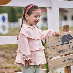 Dave&Bella Toddler Girls Autumn Sweet Pink Outwear Fashion Hooded Trench Coats