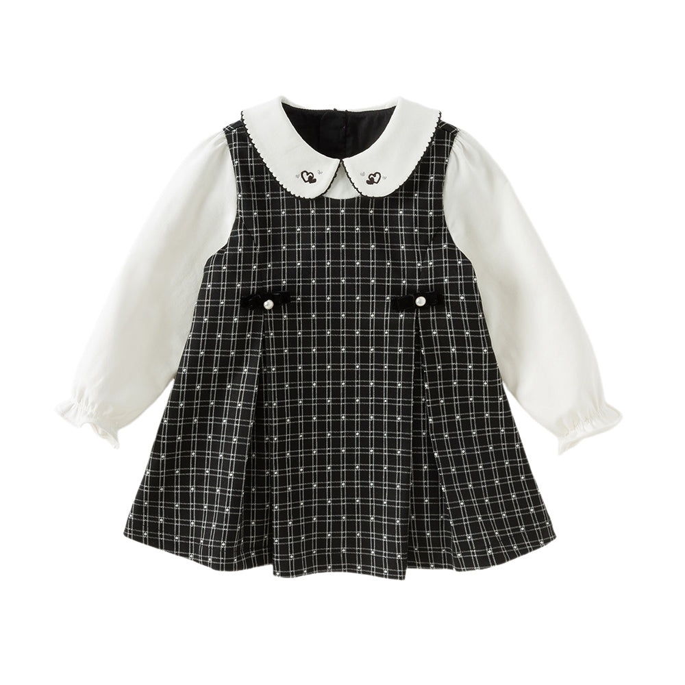 Dave&Bella Toddler Girls Autumn Plaid A-line Dress