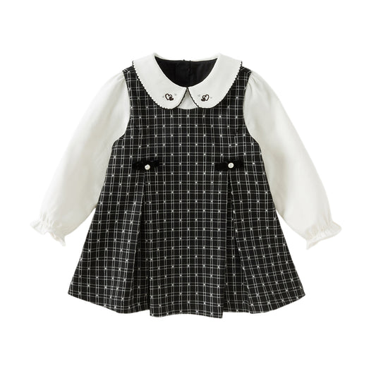 Dave&Bella Toddler Girls Autumn Plaid A-line Dress