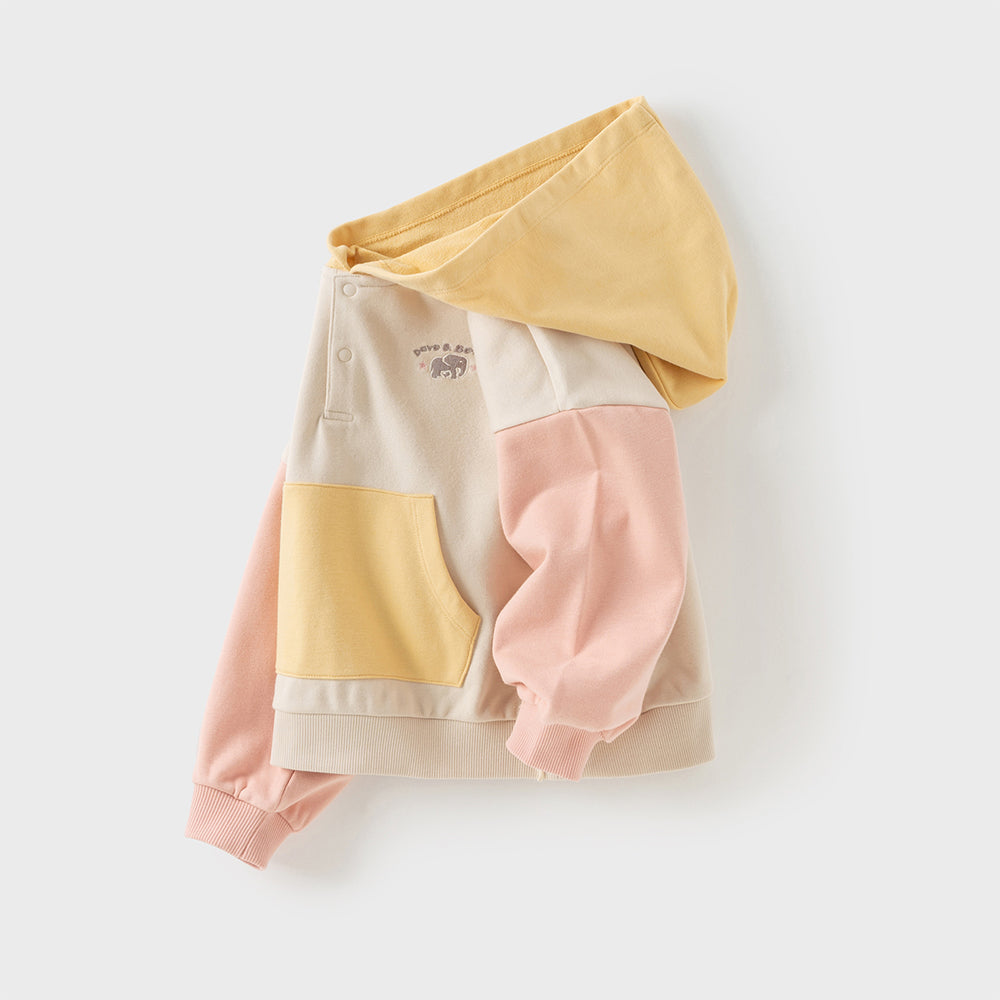 Dave&Bella Kids Girls/Boys Sweet Color-block Pullover Hoodie Sweatshirts
