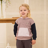 Dave&Bella Kids Girls/Boys Sweet Color-block Pullover Hoodie Sweatshirts