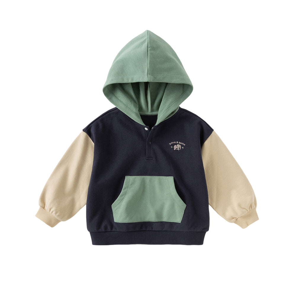 Dave&Bella Kids Girls/Boys Sweet Color-block Pullover Hoodie Sweatshirts
