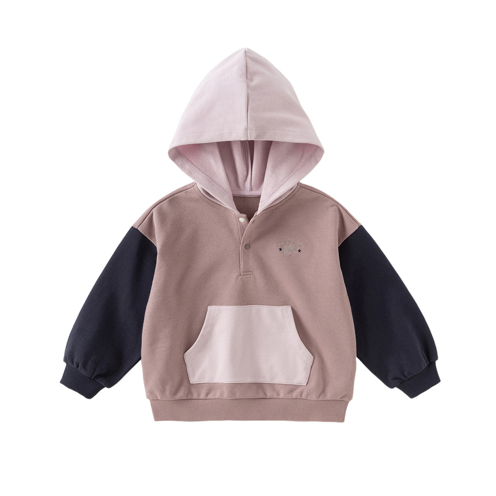 Dave&Bella Kids Girls/Boys Sweet Color-block Pullover Hoodie Sweatshirts