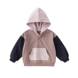 Dave&Bella Kids Girls/Boys Sweet Color-block Pullover Hoodie Sweatshirts