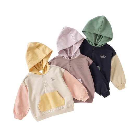 Dave&Bella Girls/Boys Autumn Sweet Colorblock Sweatshirt Pullover Hoodie
