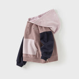 Dave&Bella Kids Girls/Boys Sweet Color-block Pullover Hoodie Sweatshirts