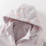 Dave&Bella Girls Toddler Swan/Pony Print Cute Outdoor Hooded Fleece Coat