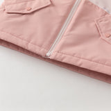 Dave&Bella Girls Toddler Swan/Pony Print Cute Outdoor Hooded Fleece Coat
