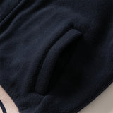 Dave&Bella Girls Kids Cozy Navy Blue Anti-Static Fleece Jackets