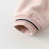 Dave&Bella Girls Kids Cozy Navy Blue Anti-Static Fleece Jackets