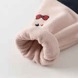 Dave&Bella Girls Kids Cozy Navy Blue Anti-Static Fleece Jackets