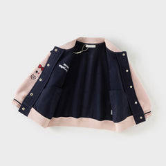 Dave&Bella Girls Autumn Cozy Navy Blue Anti-Static Fleece Jacket Coat Top