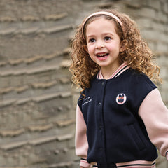 Dave&Bella Girls Autumn Cozy Navy Blue Anti-Static Fleece Jacket Coat Top
