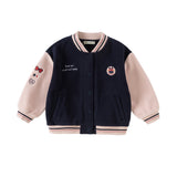 Dave&Bella Girls Kids Cozy Navy Blue Anti-Static Fleece Jackets