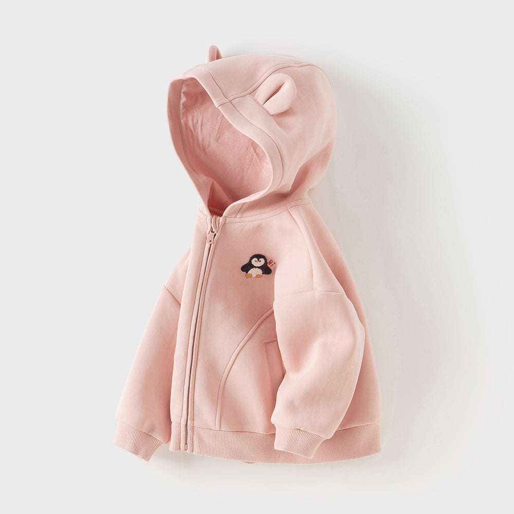 Dave&Bella Girls/Boys Toddler Casual Cute Long Sleeve Knit Hoodie Coat