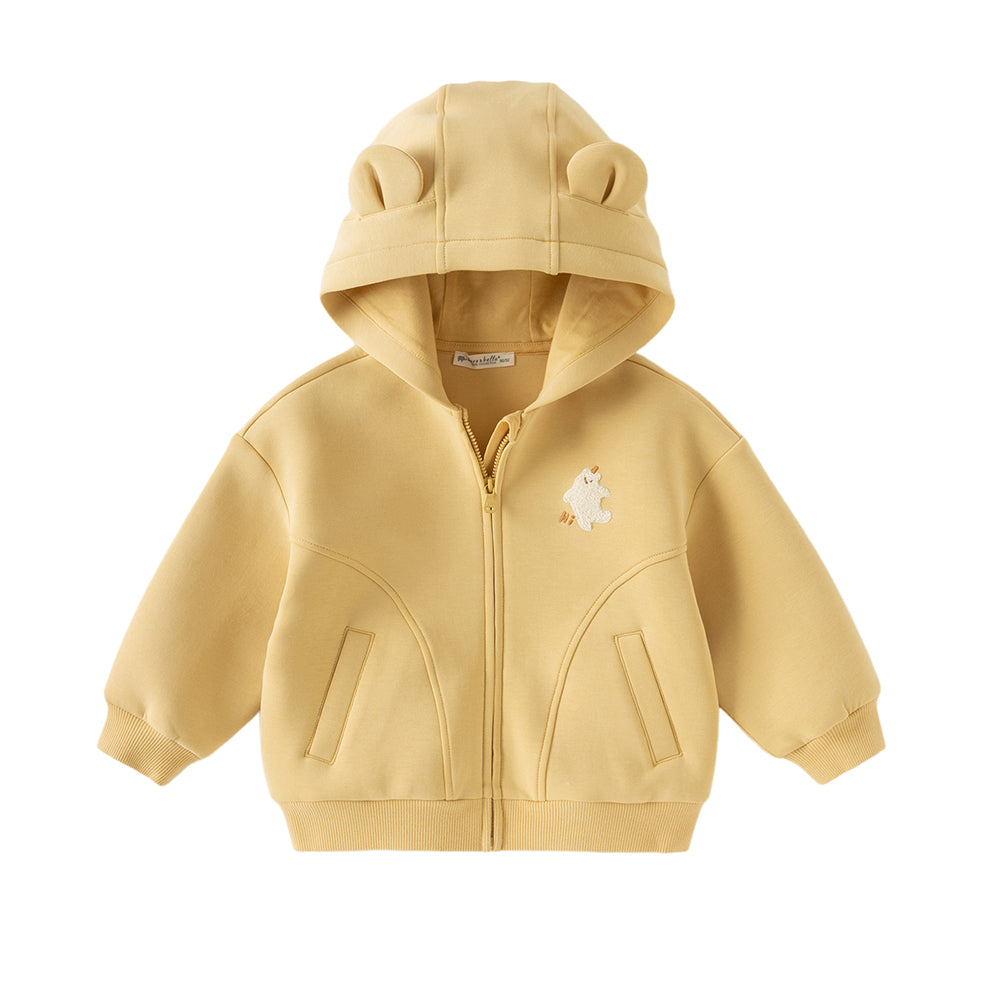 Dave&Bella Girls/Boys Toddler Casual Cute Long Sleeve Knit Hoodie Coat